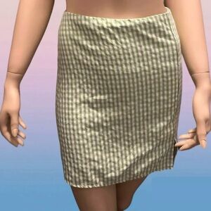Green Gingham Skirt size small I believe